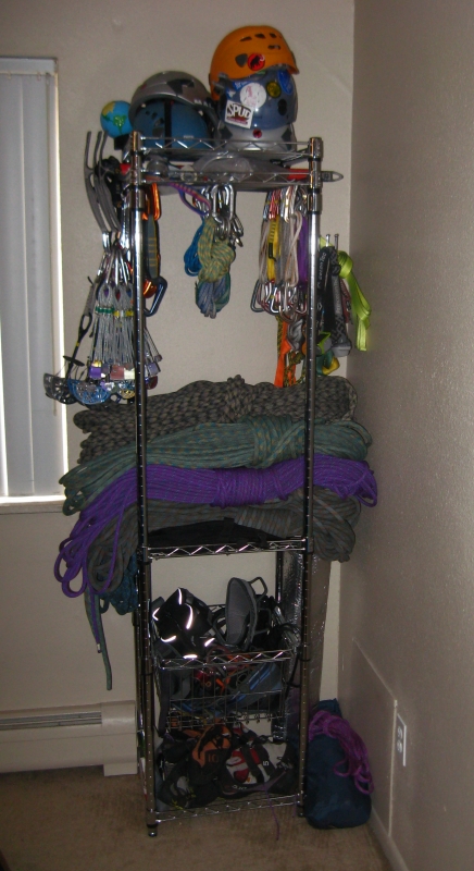 Ideas for storing outdoor gear in a tiny apartment
