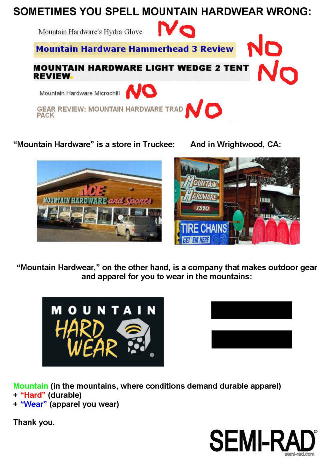Help Me Help You Spell Mountain Hardwear