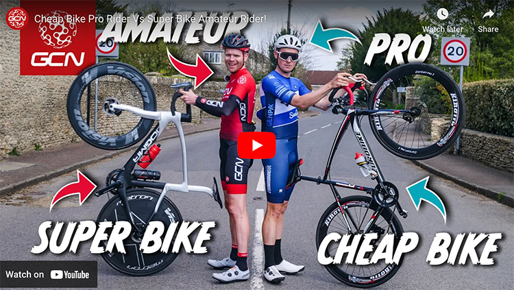 screen capture from Cheap Bike Pro Rider Vs Super Bike Amateur Rider