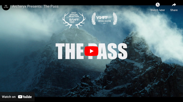 screen capture from Arc'teryx Presents: The Pass