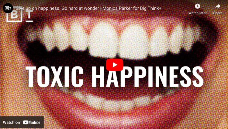thumbnail from Give up on happiness. Go hard at wonder | Monica Parker for Big Think+