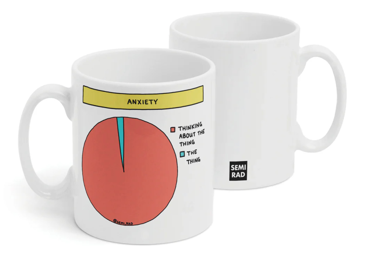 anxiety pie chart mug