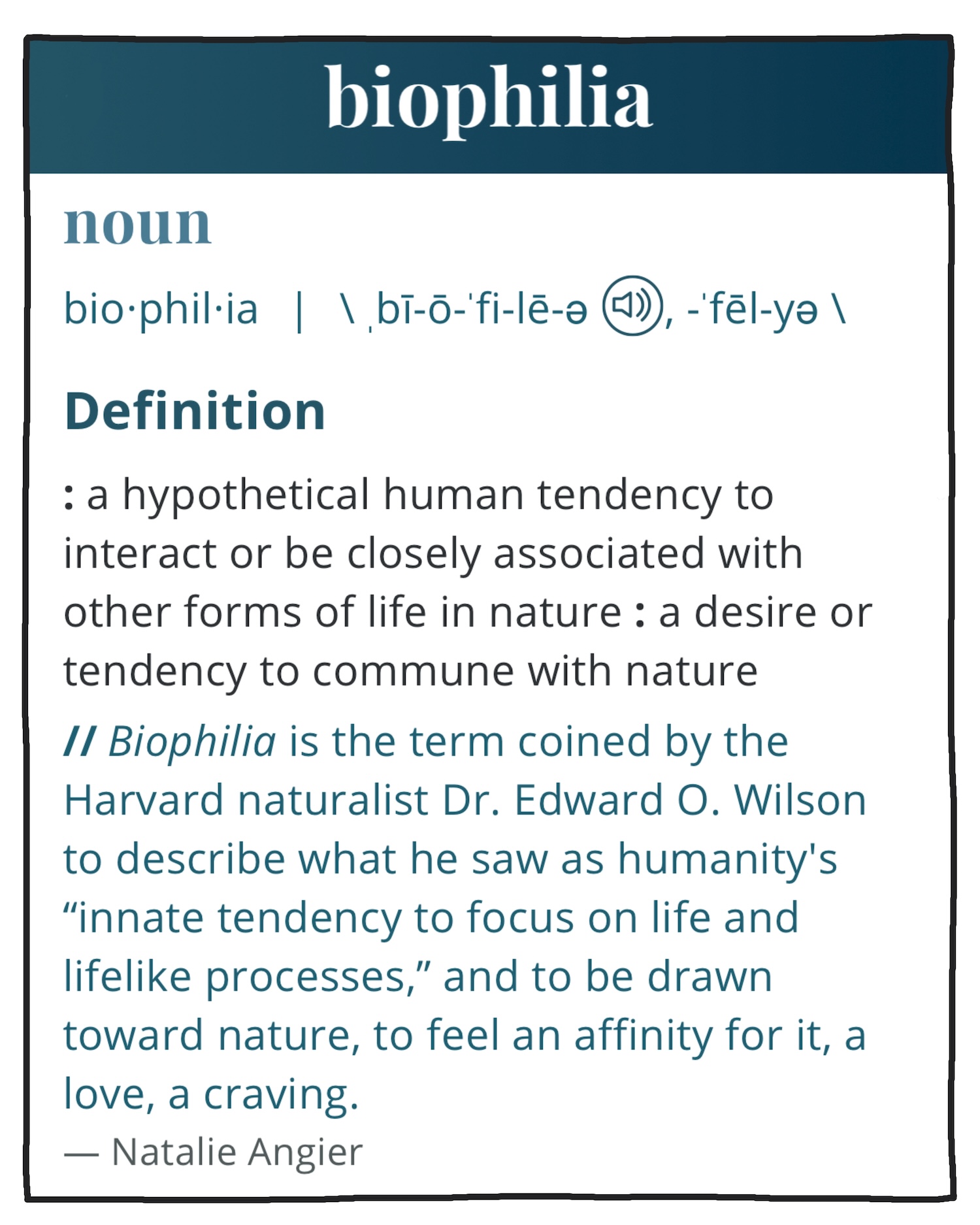 Biophilia Definition