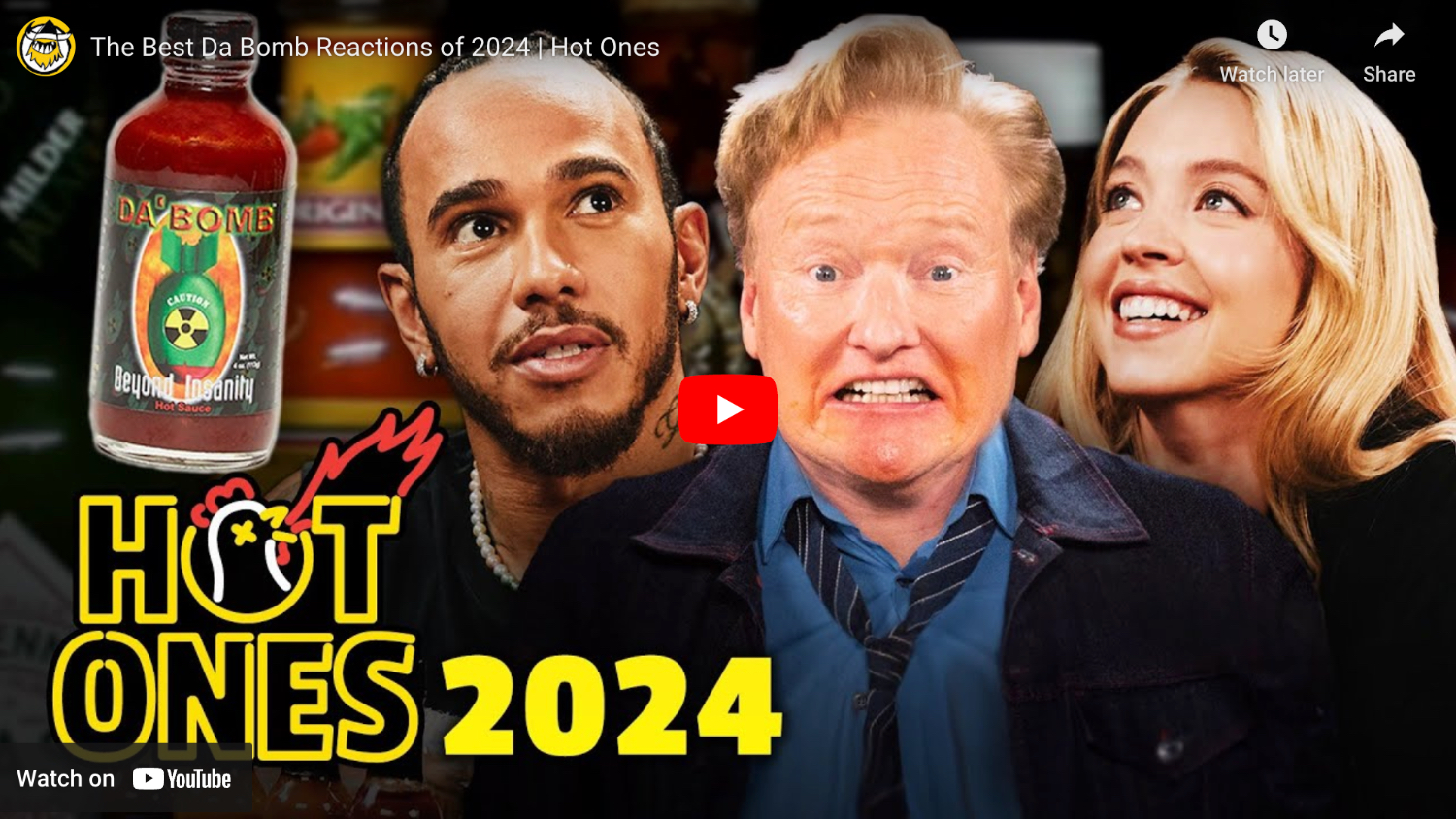 thumbnail from The Best Da Bomb Reactions of 2024 | Hot Ones