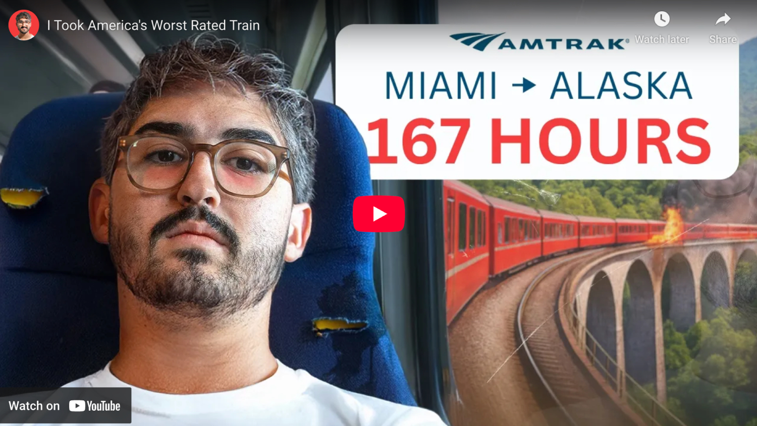 thumbnail from I Took America's Worst Rated Train