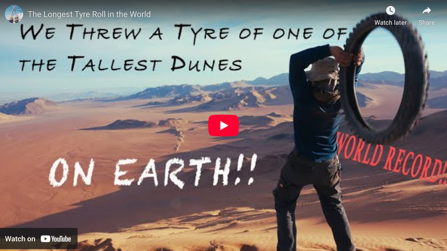 thumbnail from The Longest Tyre Roll In The World