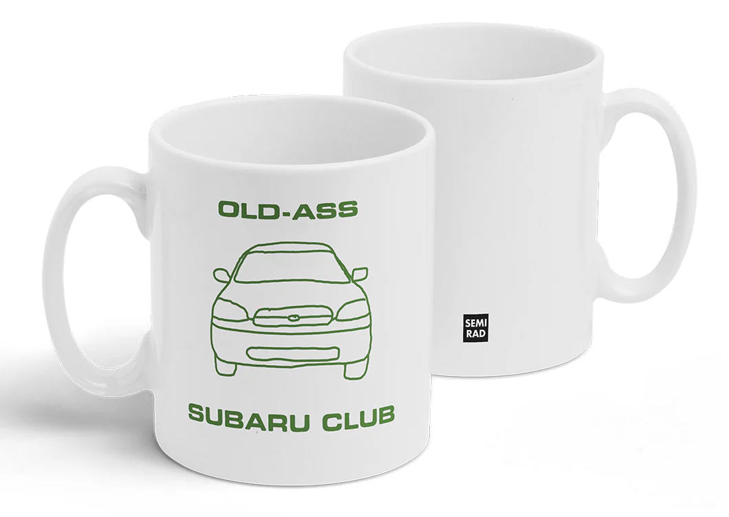 old ass subaru mug