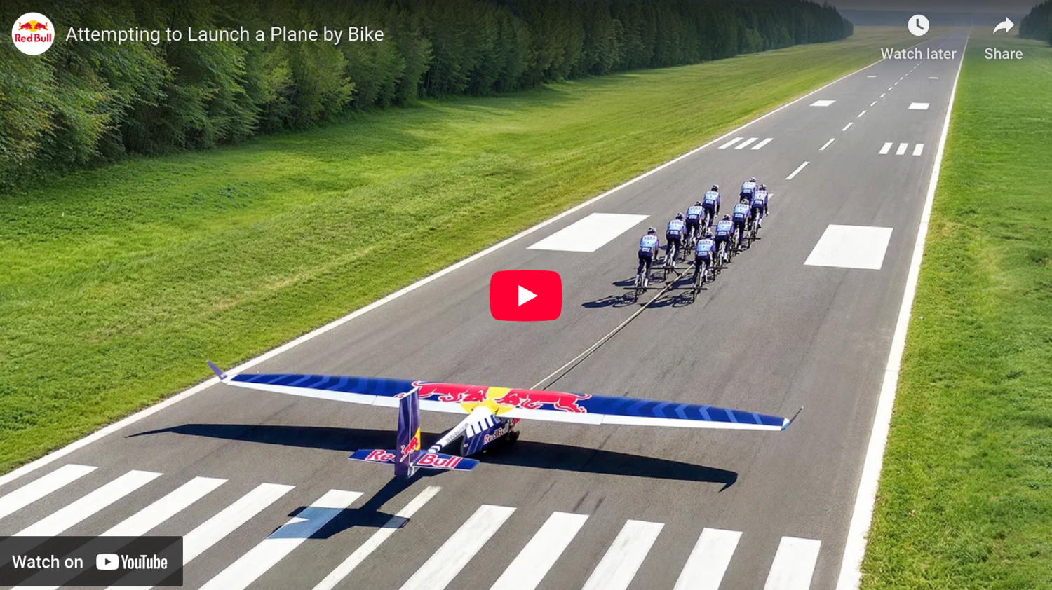 thumbnail from Attempting To Launch a Plane By Bike