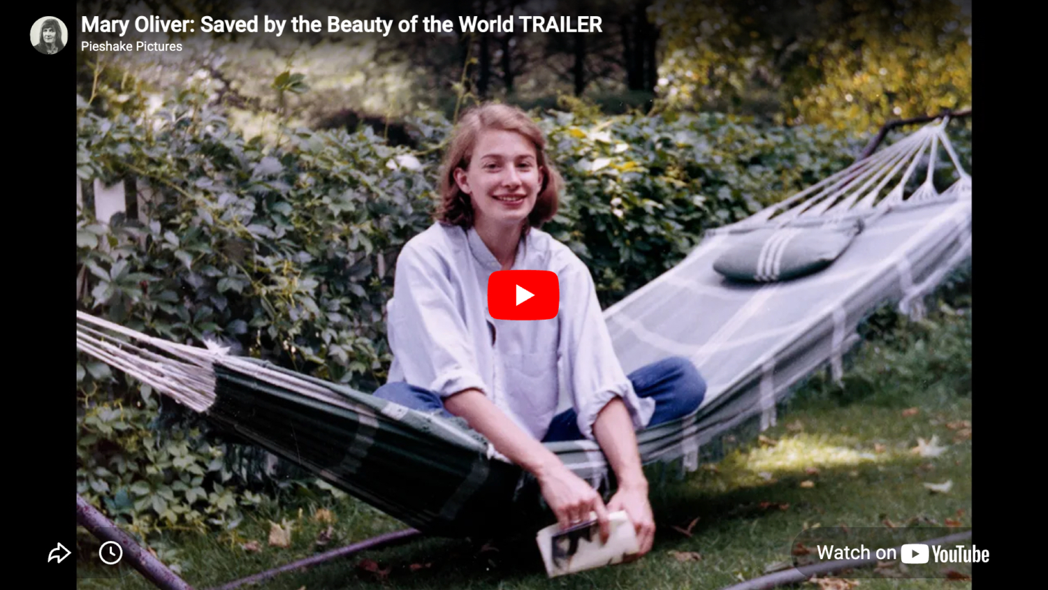 thumbnail from Mary Oliver Saved by the Beauty of the World TRAILER