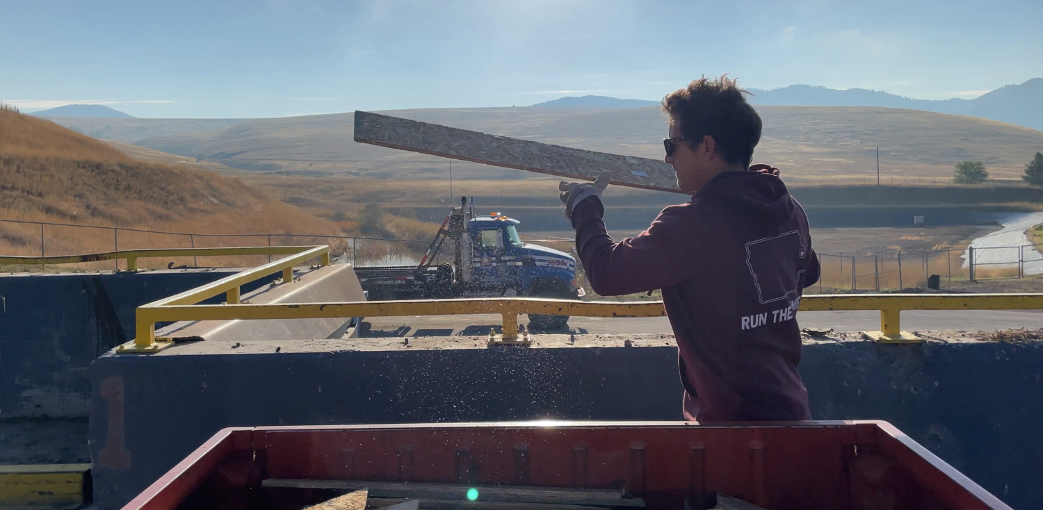 at the dump