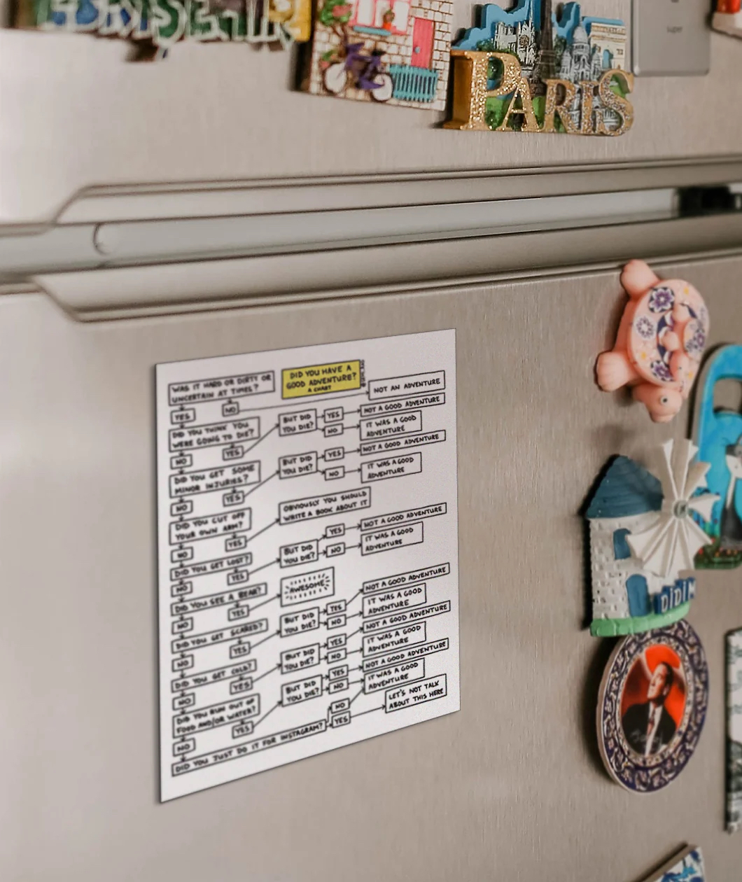 did you have a good adventure fridge magnet